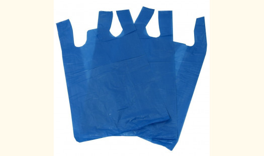Hi Tensile Blue Vest Carrier Bags (18microns) - 11x17x21 - 1000 Pack